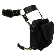 Leather Medieval Steampunk Waist Belt Drop Leg Bag Motorcycle Thigh Fanny Pack