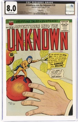 Adventures Into the Unknown 120 CGC 8.0 ACG 1960 Pedigree Comic Book