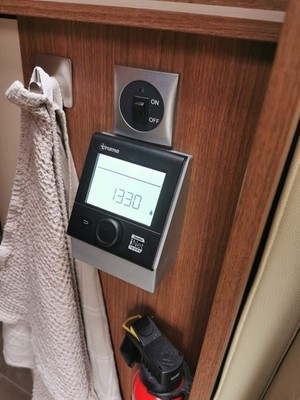 Truma boiler control panel base plate angled