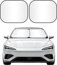 2PCS Car Windshield Sun Shade, 28" 31" Car Front Window Sun Shade Blocker for