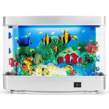 Artificial Fish Tank Lamp Moving Tropical Fish LED Desktop Aquarium Stress Relie