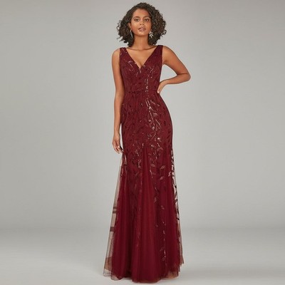 Amelia Couture red sequin dress, size 8, NEW WITH TAGS!
