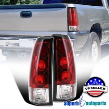 Fits 1999-2002 Chevy Silverado 1500 2500 HD Red Tail Lights Brake Lamps Sierra