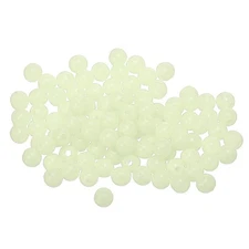 Fishing Beads Glow Hard Plastic Fish Rigs 4 mm (500 Pack, Natural Color)
