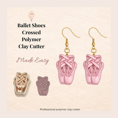 Ballettschuhe gekreuzt Polymer Clay Cutter 25-45 mm | Werkzeug UK
