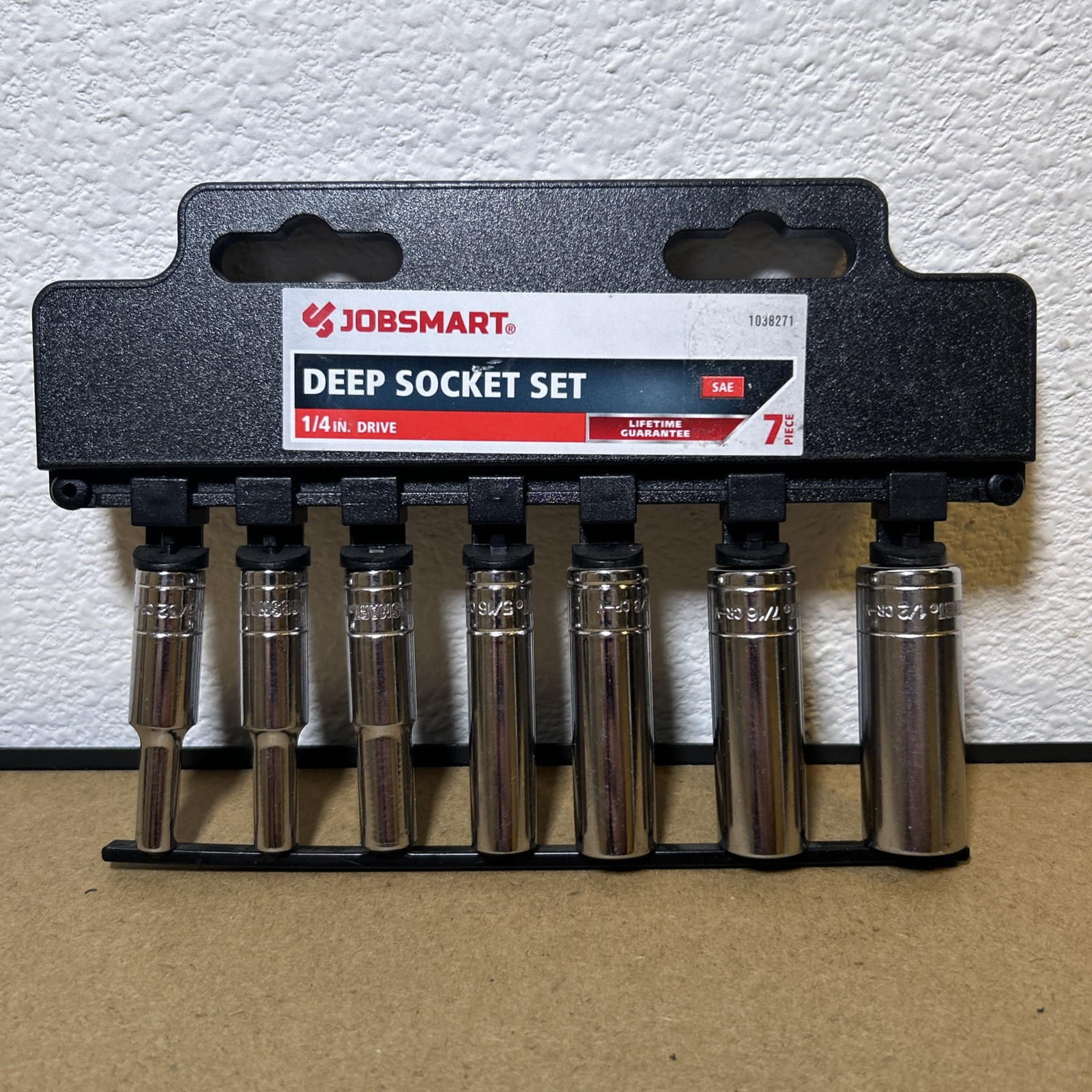JobSmart 7 pc. SAE Deep Socket Set, 1/4 in. Drive