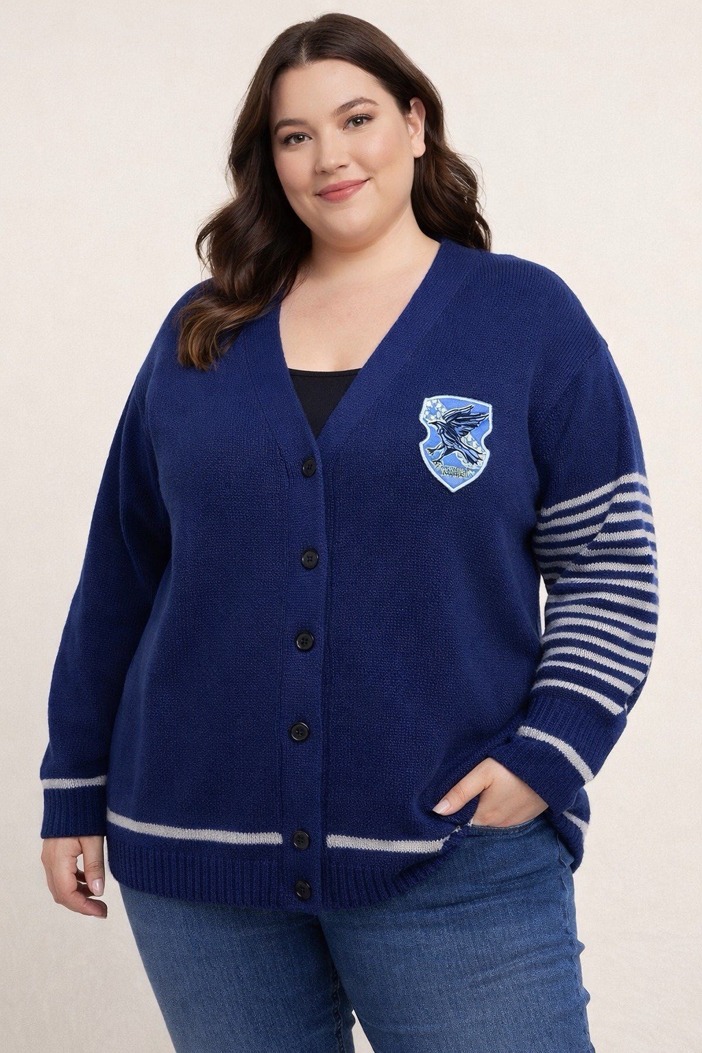 Harry Potter Ravenclaw Cardigan Sweater 4XL Blue Wizarding W
