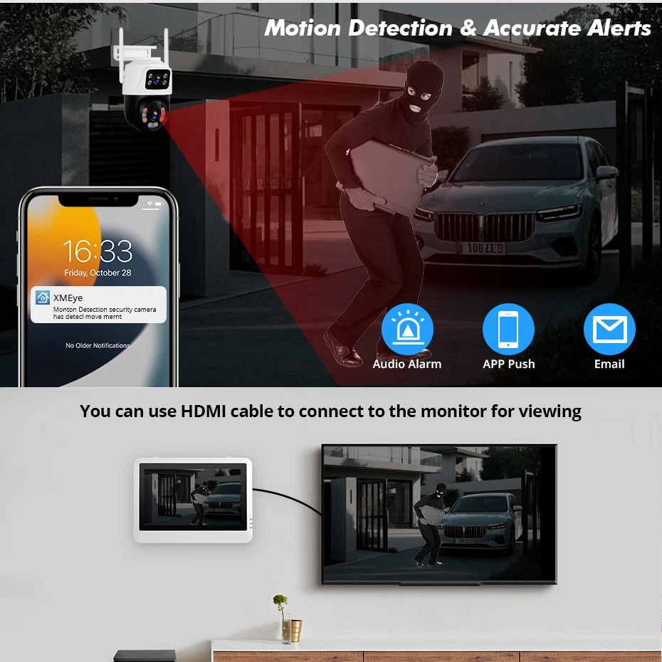 KERUI Wireless 8CH 7" Monitor NVR HD 6MP AI Security Camera System Two-Way Audio - Image 4 of 4