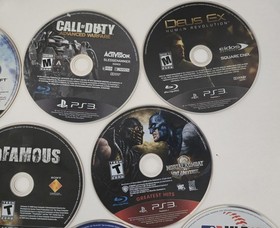 9 PS3 Disc Only Lot: COD Advanced Warfare, Infamous, Dragon Age, MK vs DC + More