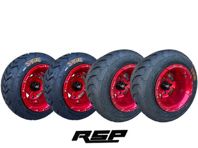 Kompletträder VBW-Sport SMC rot Maxxis Spearz ''Q'' Reifen ATV Quad