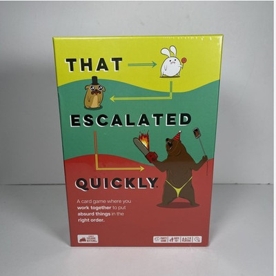 That Escalated Quickly Card Game by Exploding Kittens Factory Sealed Party Game