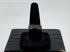 925 Sterling Silver Band Ring Size 6 w/ Marcasite - 3.43g