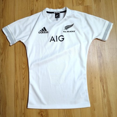 New Zealand Rugby All Blacks 2018/19 Away White Jersey Adidas Size S