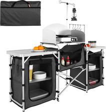 Cucina Da Campeggio per Cottura Pieghevole Portatile Con Parabrezza a 3 Lati Mat