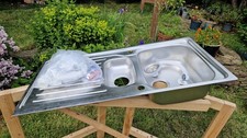 Franke Flash Stainless steel 1.5 Bowl Kitchen sink 500mm x 1000mm !Small damage!