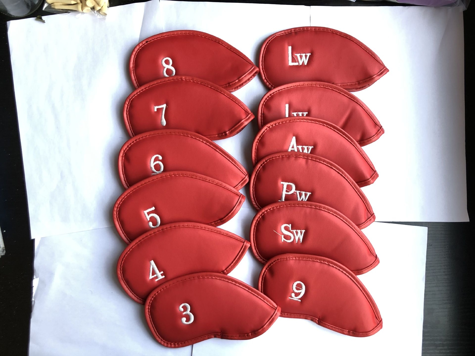 Golf Club Head Covers for Irons Synthetic Leather 12 Pcs Set Fit All