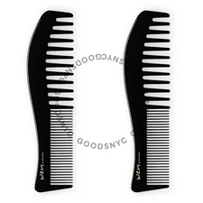 PACK OF 2 Wen Shower Comb Wide Saw Cut by Chaz Dean Authentic