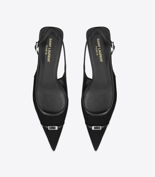 送料関税込■Saint Laurent■Oxalis 30 スリングバック パンプス SAINT LAURENT Oxalis 30 mesh slingback pumps IT 37/ US 7 | eBay