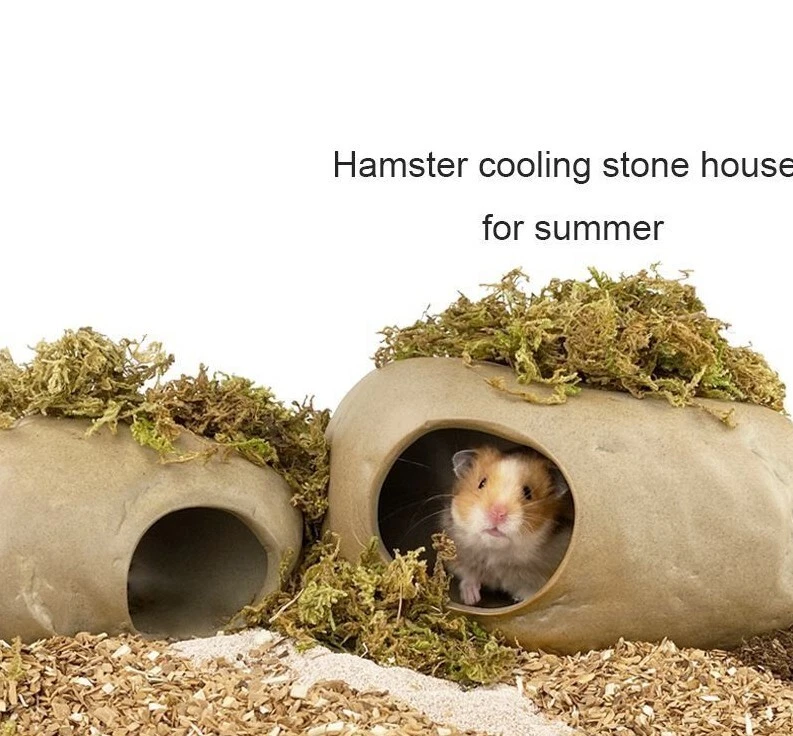 Hamster Cooling Stone House for Summer Small Pet Shelter House Sleeping Cave