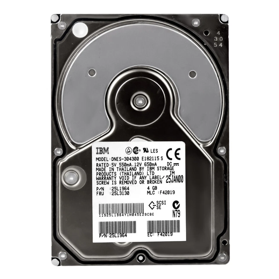 Hard Drive IBM 25L3130 25L1964 DNS-304300 4GB 7.2K 2MB SCSI 3.5'' - Image 3 of 3