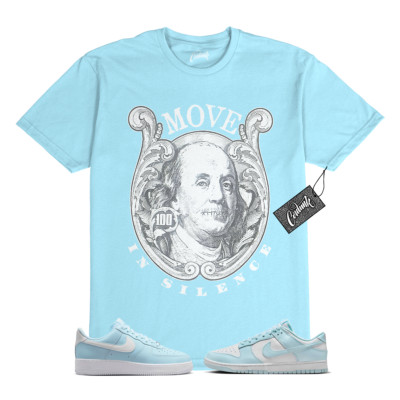 Air Force 1 Dunk Low Glacier Ice Blue White T Shirt to Match BENMIS