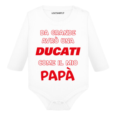 Baby Body Langarm Ab groß werde ich eine Ducati haben wie mein Vater Geschenkidee