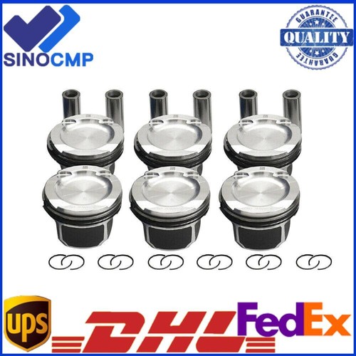 6Pcs Pistons & Rings Set Φ84mm For BMW E82 E90 E60 135i 335i 535i 740i