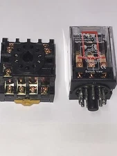 MK3P-I MK3P DC 24VDC Relay 11 Pin 10A 250V AC AND PF113A Socket Base