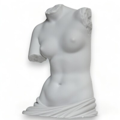 Buchstütze Venus von Milo Skulptur IN Weißer Marmor Home Decor H 25cm