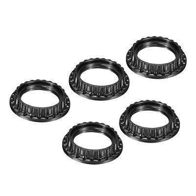 E26 Steckdosenringe 5Pack Lampenschirm Halter Adapter für Leuchten Schwarz