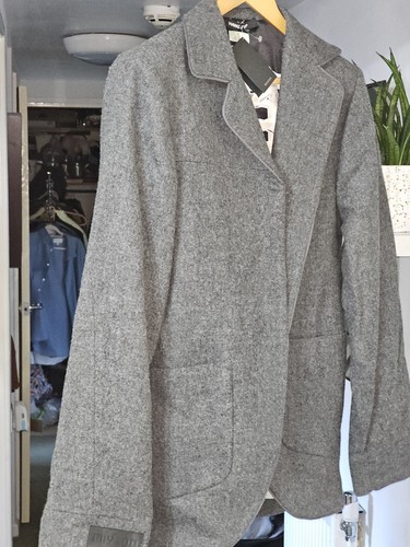 Unique Designer Blazer Jacket By Miyson Wool Grey Size Large 40inch Brand New - Picture 2 of 19