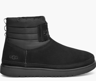 New UGG Classic Mini Ankle Lace-Up Waterproof Winter Boot Men 6 Wome 7.5 Black