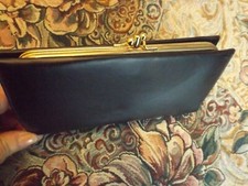 Leather looking Wallet black Clutch , 2 compartments 