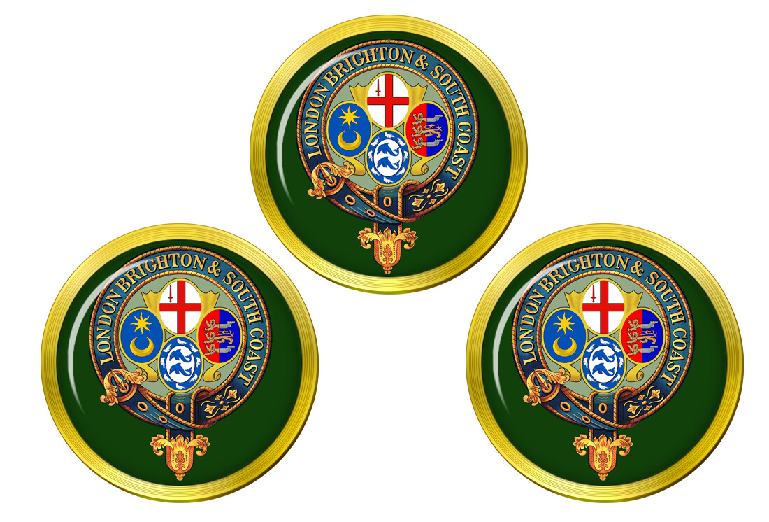 London, Brighton and South Coast Railway (LB&SCR) Crest Golf Ball Markers