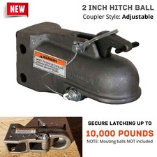 2 In Channel Mount Heavy Duty Coupler For Tow Trailer Tongue Ball Hitch Receiver