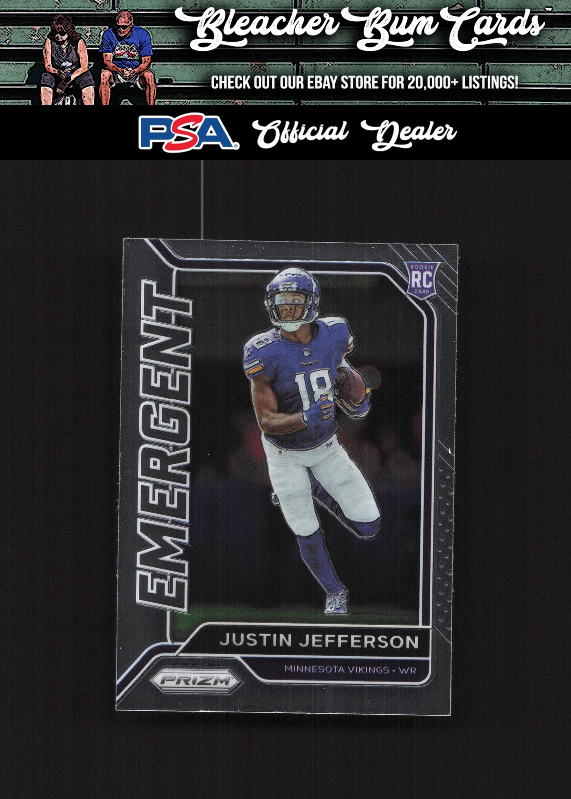 2020 Panini Prizm 10 Justin Jefferson Emergent Rookie