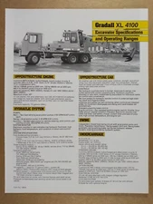 Gradall XL 4100 Excavator Specifications Brochure