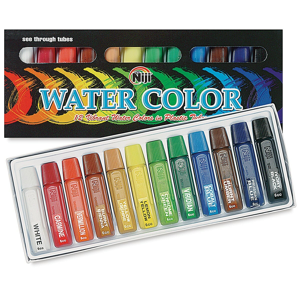 Niji NonToxic Watercolor Paint Set, 0.2 oz Tube, Set of 12 eBay