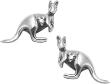Wildthings Small Sterling Silver Kangaroo w/Joey Stud Earrings