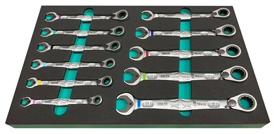 APTEX Schaumeinlage Wera Ring-Ratschenschlüssel Set Joker 6001 Switch 11 teilig 8-19mm