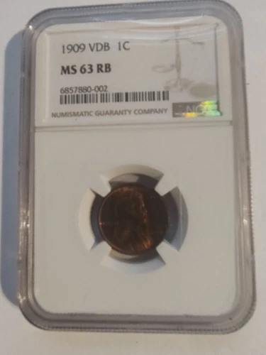1909 V.D.B. Lincoln Penny MS 63 RB