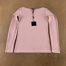 Sarah Pacini Women's Small Mauve Long Sleeve Round Neck Khaliya Modal Top NWT