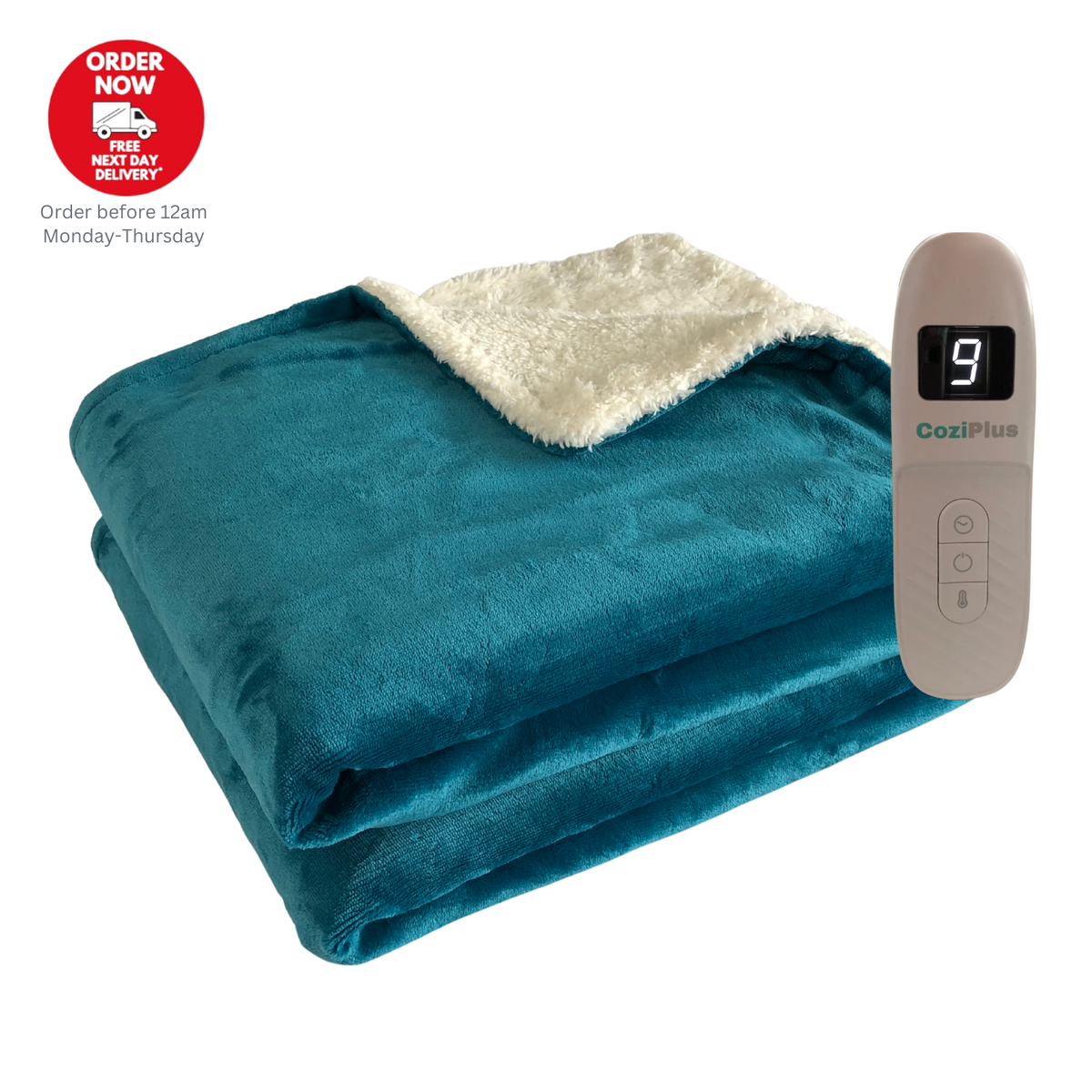 Electric Throw Cozee Home Heated Snuggle Blanket CoziPlus Electric