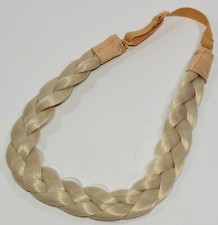 Synthetic Hair Braided Headband Adjustable Hairpiece Accessory - White Blonde