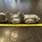 Vintage Set Of 4 Pewter Metal Napkin Rings Farm Animals Chicken Rabbit Pig, Duck — photo 5
