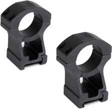 High Profile Picatinny Scope Rings with See-Through Base