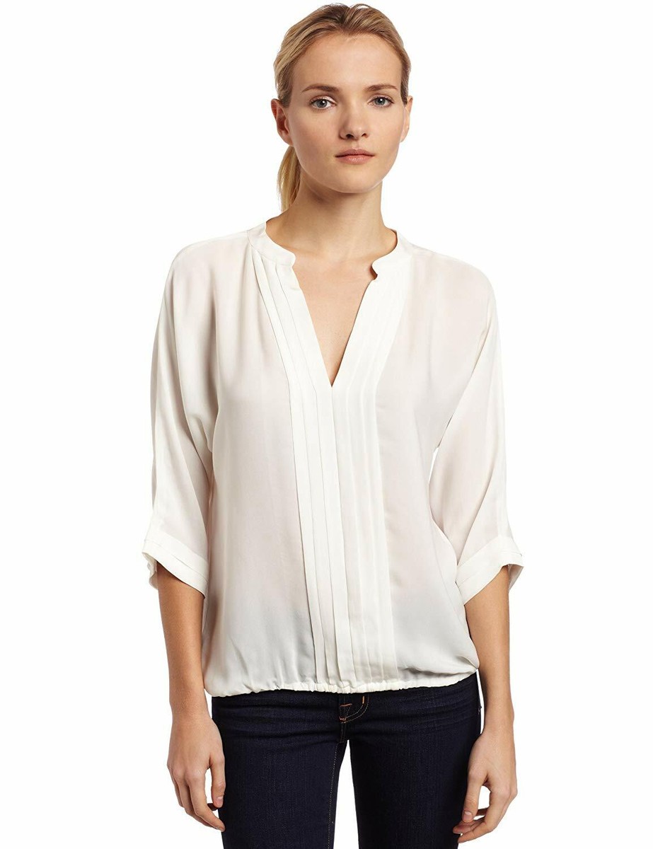 NEW with TAG Joie Silk Marru Blouse XXSmall Color Porcelain White