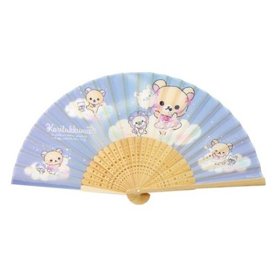 Rilakkuma Store Limited Edition Folding Fan ''Cotton Candy'' San-X JP LTD Original