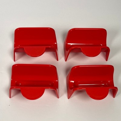 Tupperware  Taco Stands  Holder Set 4 pc Red Plastic 3 1/4 inch NEW