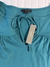 NWT J. Crew Broken-in Jersey Tiered Mini Dress Women’s Small Turquoise Teal Boho